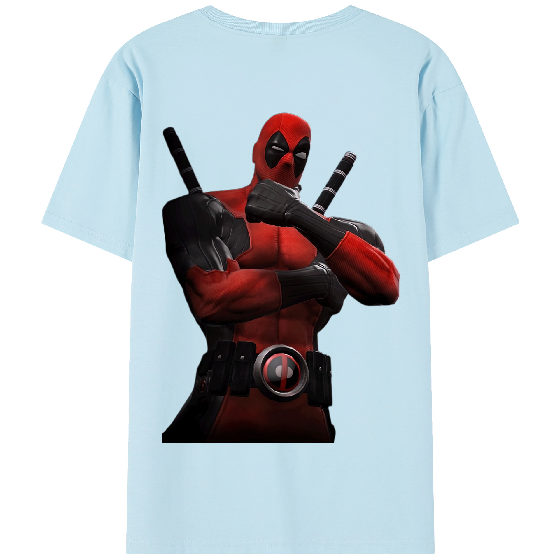 （画像用） Deadpool デッドプール 綿100％半袖Tシャツ（背面プリント）